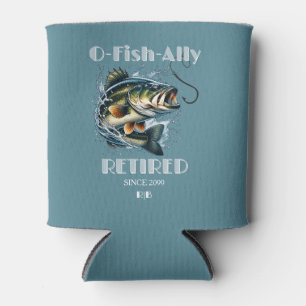 Vintage OFishAlly Retired Big Fish Take The Bait  Can Cooler