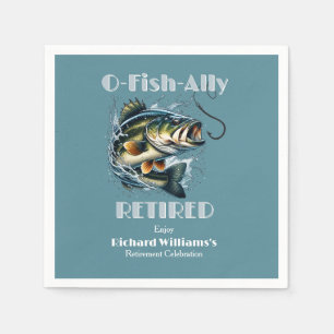 Vintage OFishAlly Retired Big Fish Take The Bait Napkin