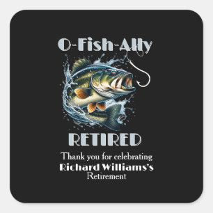 Vintage OFishAlly Retired Big Fish Take The Bait Square Sticker