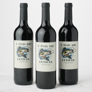 Vintage OFishAlly Retired Big Fish Take The Bait Wine Label