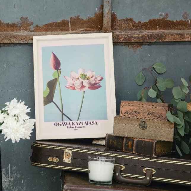 Vintage Ogawa Kazumasa Lotus Flowers Photo Art Print (Creator Uploaded)