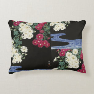Vintage Ohara Koson Chrysanthemum Art Decorative Cushion