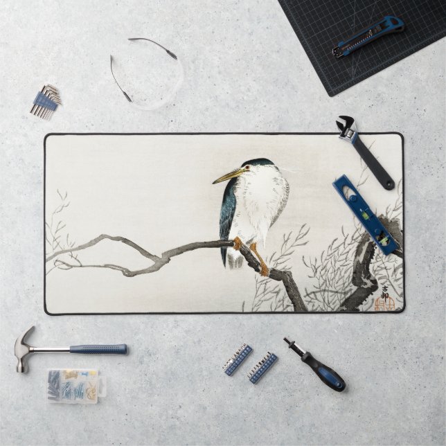 Vintage Ohara Koson Japanese Bird Desk Mat (Workstation)