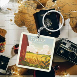 Vintage Ohio Key Ring