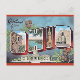 Vintage Ohio Red Postcard