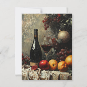 Vintage Oil Painting Still Life Postcard