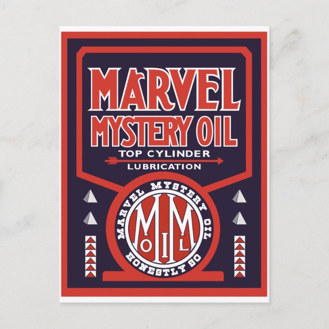 Vintage Oil sign reproduction Postcard (Front)