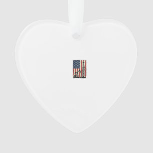 Vintage Oilfield American Flag Vector Shirt Design Ornament