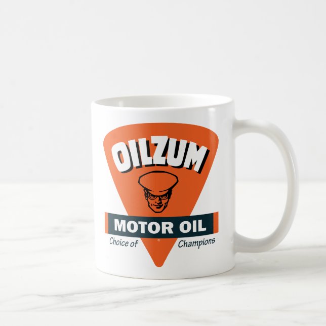 Vintage Oilzum motor oil sign Coffee Mug (Right)