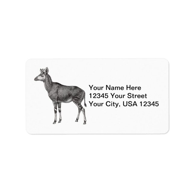 Vintage Okapi Label (Front)