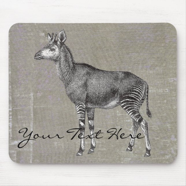 Vintage Okapi Mouse Pad (Front)