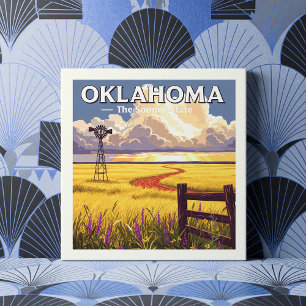  Vintage Oklahoma Ceramic Tile