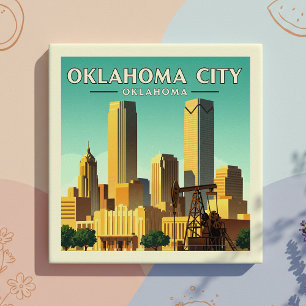 Vintage Oklahoma City Oklahoma Ceramic Tile