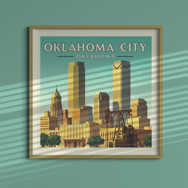 Vintage Oklahoma City Oklahoma Poster (Creator Uploaded)