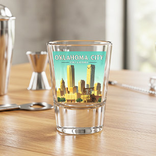 Vintage Oklahoma City Oklahoma Shot Glass