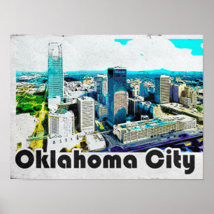 Vintage Oklahoma City Travel View Poster