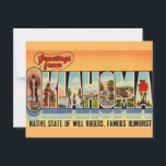 Vintage Oklahoma Greeting Postcard<br><div class="desc">A wonderful vintage postcard for Oklahoma repurposed!</div>