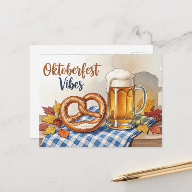 Vintage Oktoberfest Toast Postcard (Front/Back In Situ)