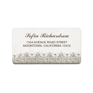 vintage old address labels