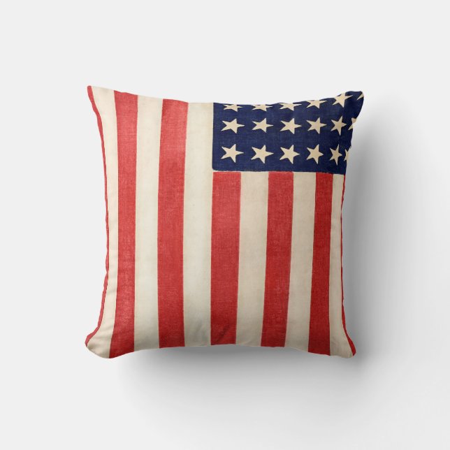 Vintage Old American Flag  Cushion (Front)