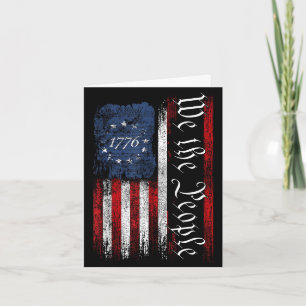 Vintage old american flag patriotic 1776 the card