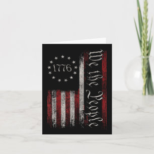 Vintage Old American Flag Patriotic 1776 We The Pe Card