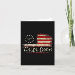 Vintage Old American Flag Patriotic 1776 We The Pe Card