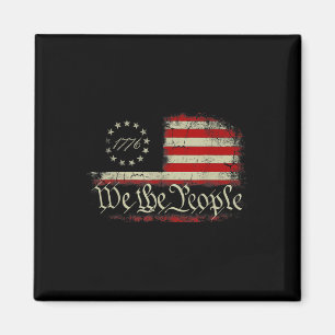Vintage Old American Flag Patriotic 1776 We The Pe Magnet