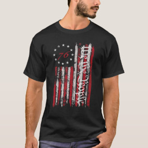 Vintage Old American Flag Patriotic 1776 We The Pe T-Shirt