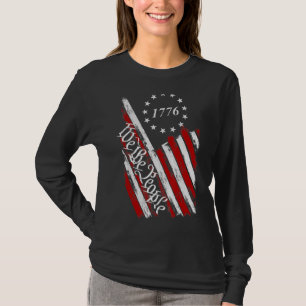 Vintage Old American Flag Patriotic 1776 We The Pe T-Shirt