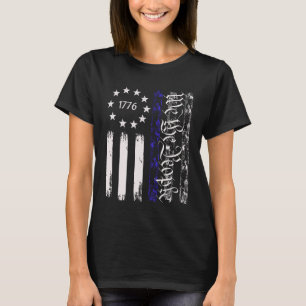 Vintage Old American Flag Patriotic 1776 We The Pe T-Shirt