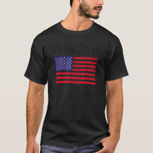 Vintage Old American Flag Patriotic 1776 We The Pe T-Shirt