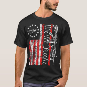 Vintage Old American Flag Patriotic 1776 We The Pe T-Shirt