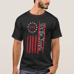 Vintage Old American Flag Patriotic 1776 We The Pe T-Shirt