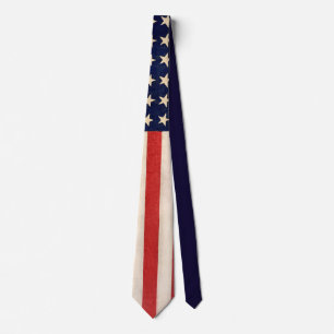 Vintage Old American Flag Tie
