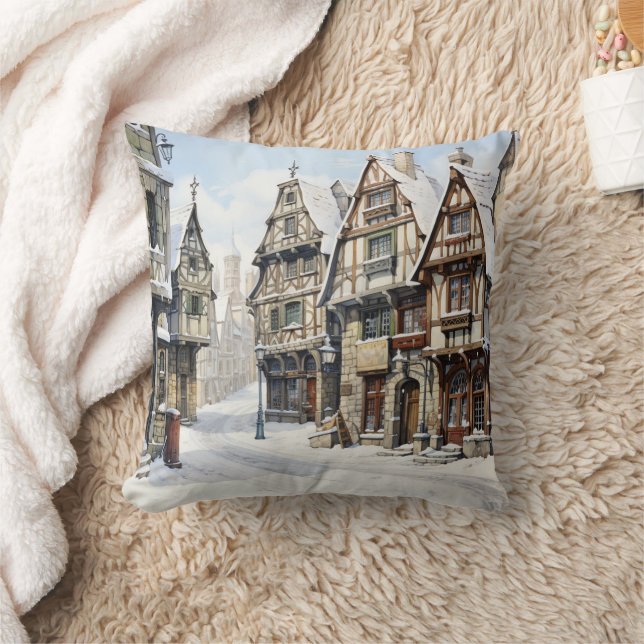 Vintage Old Amsterdam Art Cushion (Blanket)