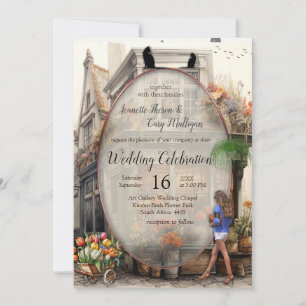Vintage Old Amsterdam Art Invitation