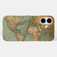 Vintage Old Antique World Map