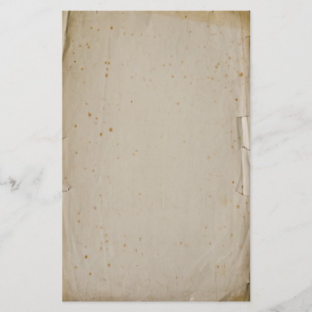 Vintage Old Book End Paper  Stationery (Front)