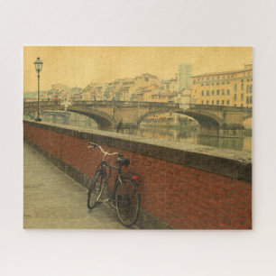 Vintage Old bridge in Florence, Italy Jigsaw Puzzle