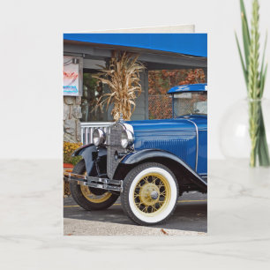 vintage old car-Father's Day Card