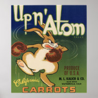 Vintage Old Carrots Vegetables Crate Labels Ad