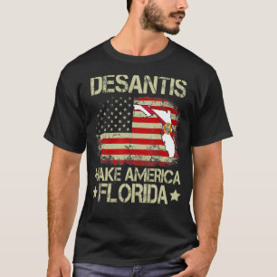 Vintage Old DeSantis 2024 Make America Florida Ame T-Shirt
