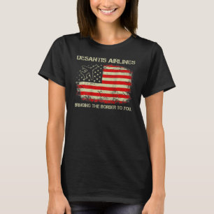 Vintage Old DeSantis Airlines Funny Political Meme T-Shirt