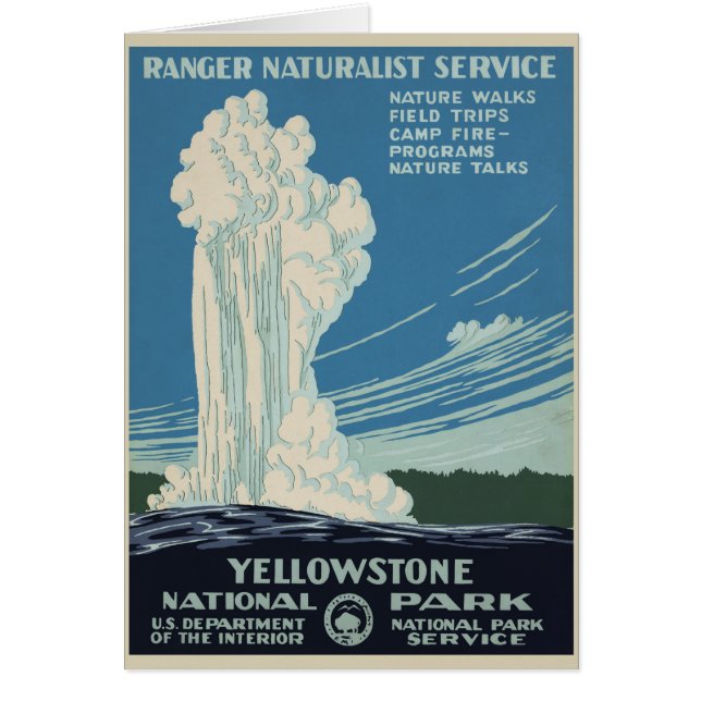 Vintage Old Faithful in Yellowstone National Park (Front)