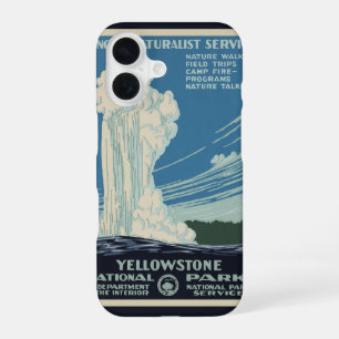 Vintage Old Faithful in Yellowstone National Park iPhone 16 Case
