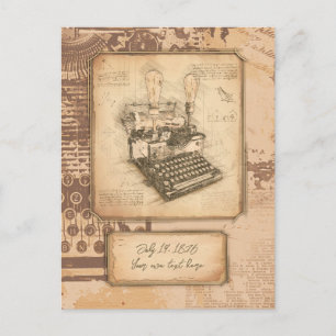 Vintage Old Fashion Art. Author / Writer Gift Postcard