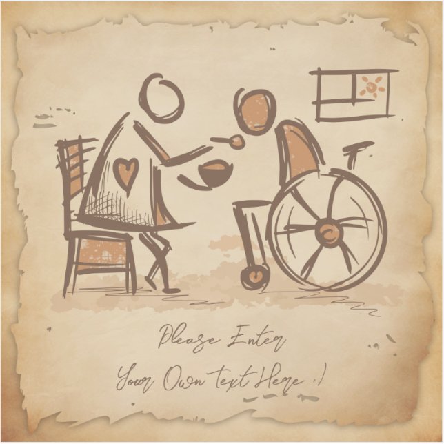 Vintage Old Fashion Caregiver, Nursing Assistant (Front)