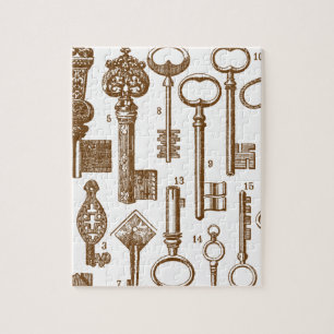 Vintage Old Fashioned Antique Key Set Jigsaw Puzzle