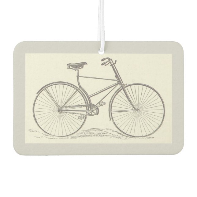 Vintage, Old Fashioned Bicycle Depiction Car Air Freshener (Front)